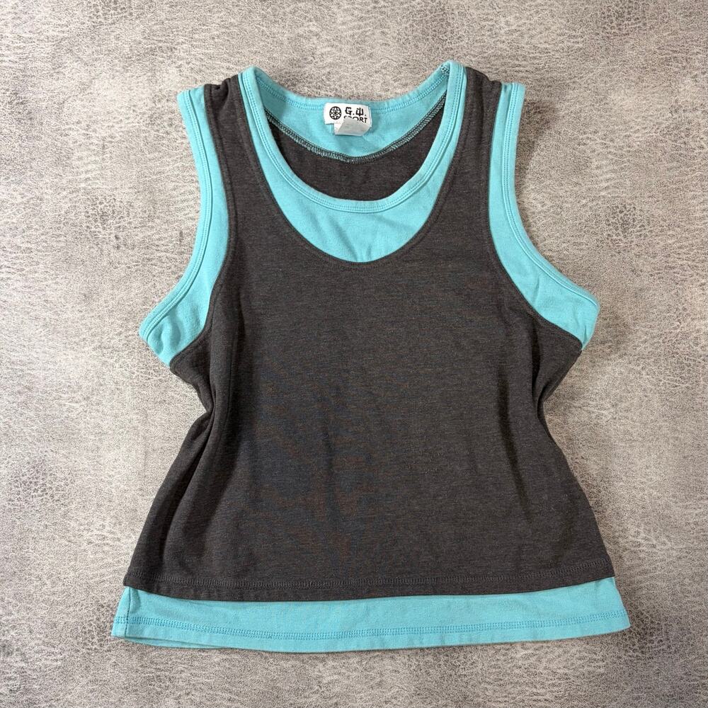 Vintage Athletic Layered Racerback Tank Top